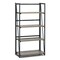 4-Tier Folding Bookshelf No-Assembly Industrial Bookcase Display Shelves